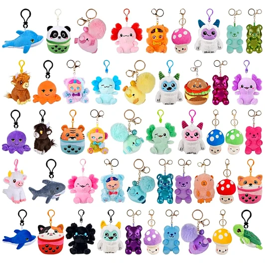 Plush Clip-On Toys Mix Bulk 144 Pieces