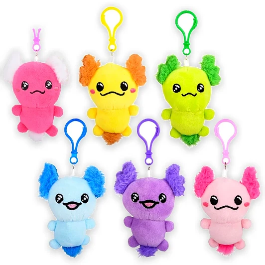 Plush Axolotl Backpack Clip-On Bulk 288 Pieces