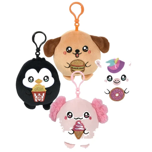 Foodie Plush Animal Squishy-Ishes Backpack Clip Toys Bulk 360 Pieces