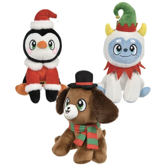 Dressed Christmas Plush Toy Mix Bulk 36 Pieces