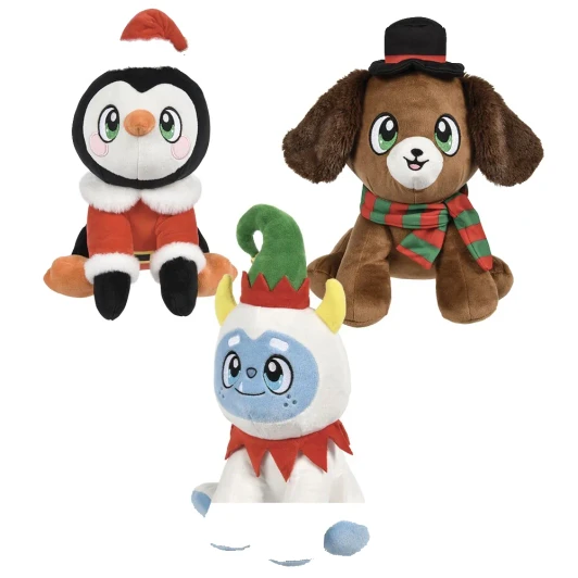 Dressed Christmas Plush Toy Mix Bulk 24 Pieces