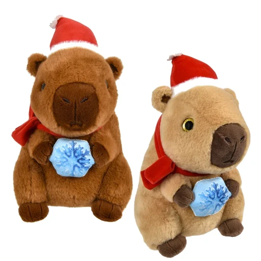 Belly Buddy Christmas Capybara Plush Toys Bulk 16 Pieces