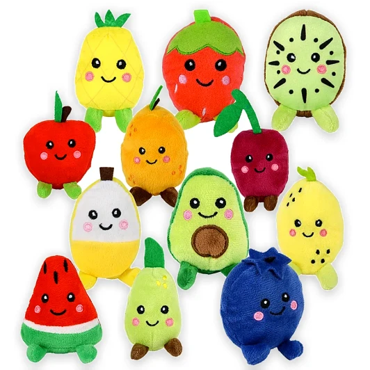 Mini Fruit Plush Toys Bulk 600 Pieces