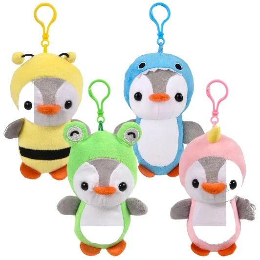 Penguin Backpack Clip Plush Toys Bulk 240 Pieces