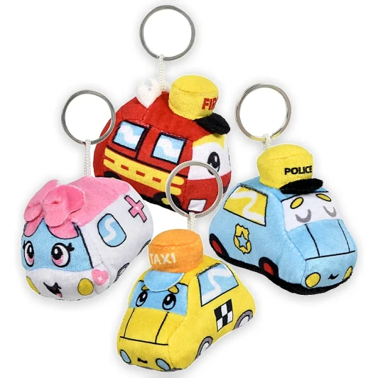 Vehicles Backpack Clip Plush Toys Bulk 360 Pieces