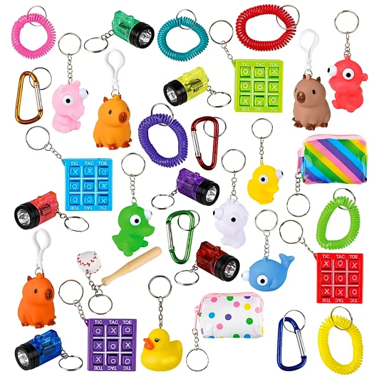 Keychain Backpack Clip Toy Mix Bulk 600 Pieces