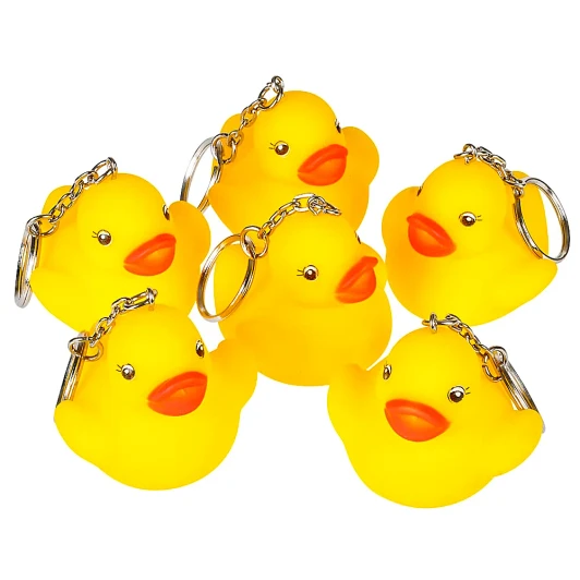 Rubber Ducky Keychain Toys Bulk 576 Pieces