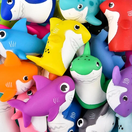 Rubber Shark Toy Mix Bulk 500 Pieces