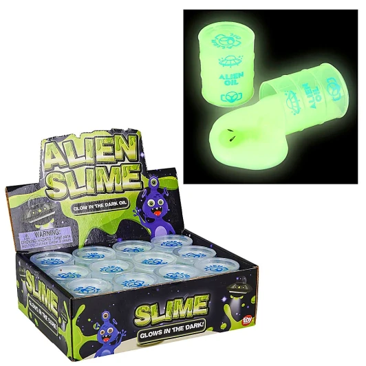 Alien Glow-in-the-Dark Oil Slime Toys Bulk 144 Pieces