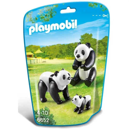PLAYMOBIL Panda Bear Family Figurines Poseable 3-Piece Set Package