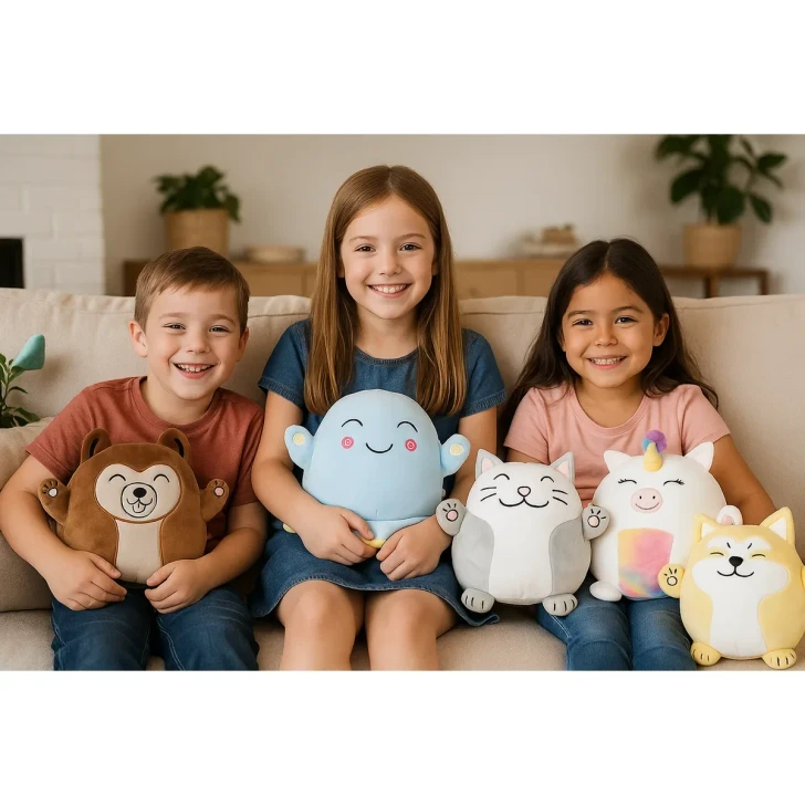 Kids holding HachibisÂ®  Plush Collection - 8 Inch Kawaii Toy 2