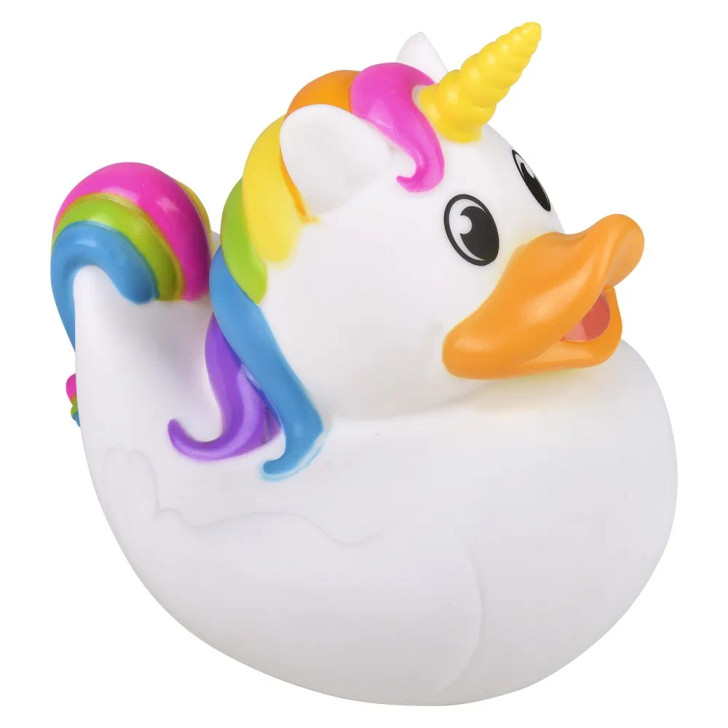 Rubber Duckies 5.5" Collectible Mix Bulk 60 Pieces 10 Assorted Styles Showing Unicorn Ducky Right Side Angle Carnival Prizes Party Décor