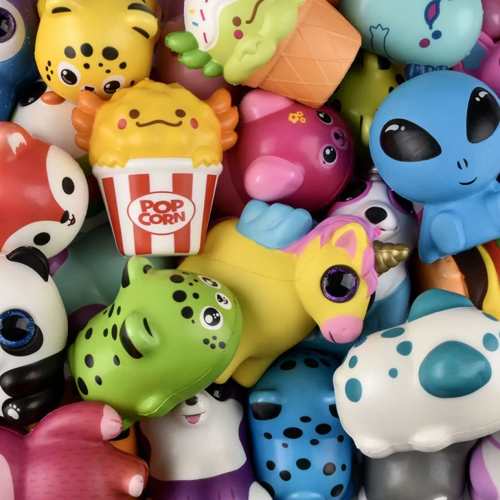 Medium Squish Toys Mix - 6 Inch - Case of 72