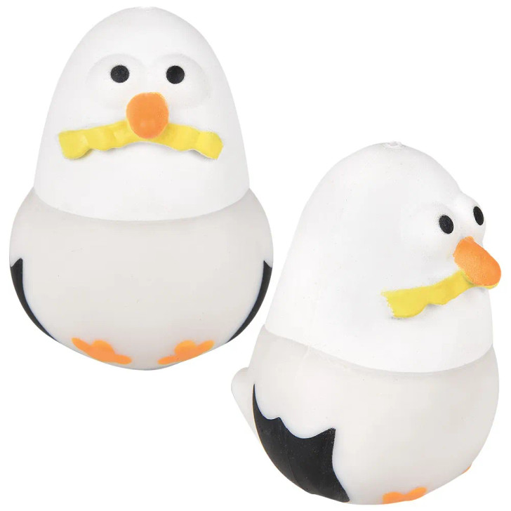 squish toy stretch seagull 3.5 inch front and side