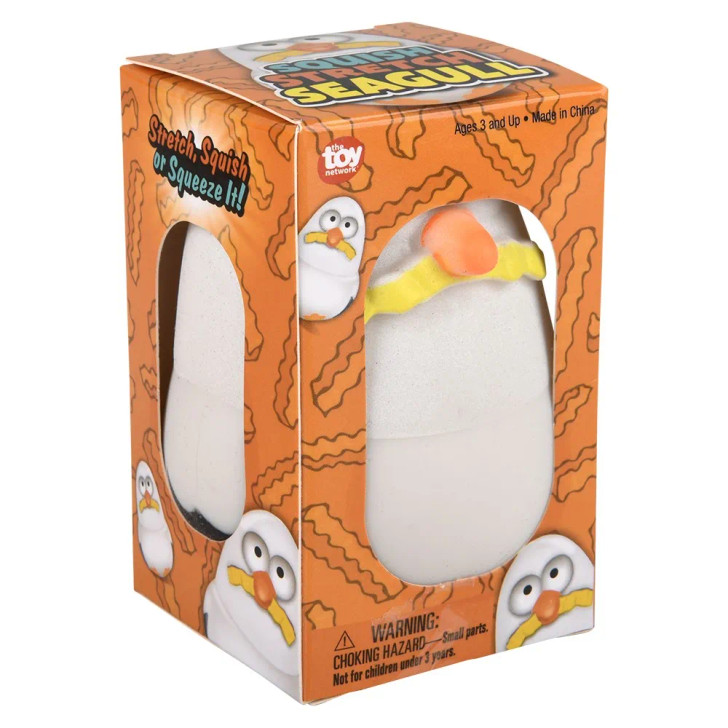 squish toy stretch seagull 3.5 inch display