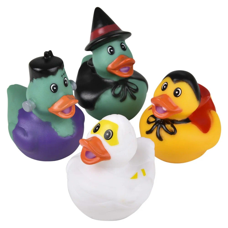 Halloween Monster Rubber Duckies - 2 Inch - Case of 576 - 4 Styles