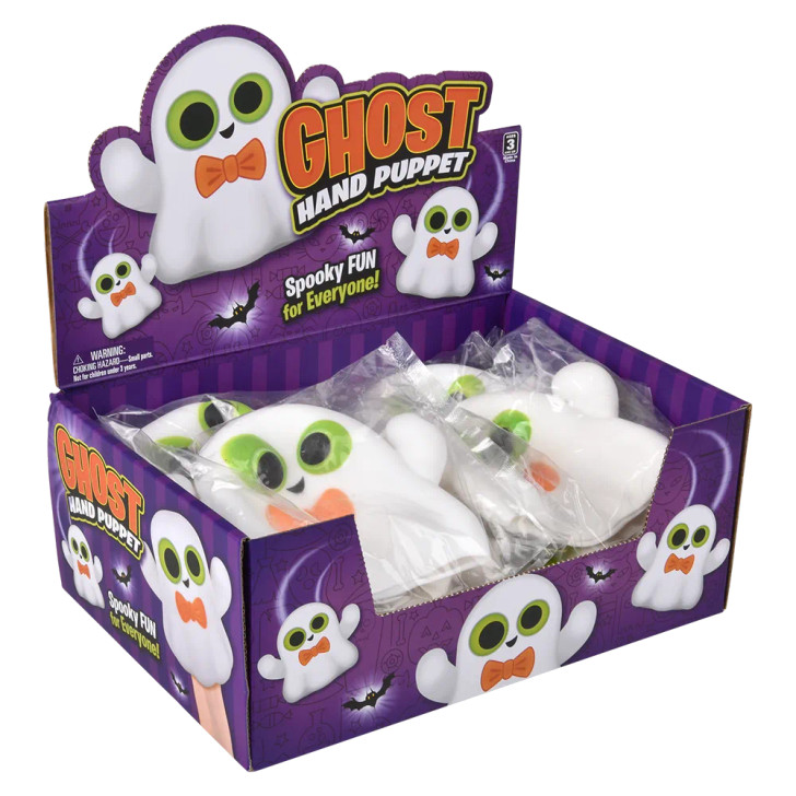 Ghost stretchy hand puppets 7 inch box right view