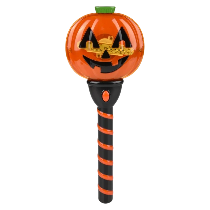 Halloween Light-Up Swirl Jack-O-Lantern Wand Toys - 12.5 Inch - Case of 72