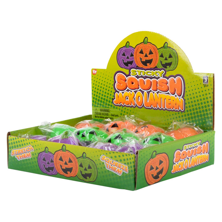 Squishy sticky jack o lanterns 2 inch box left