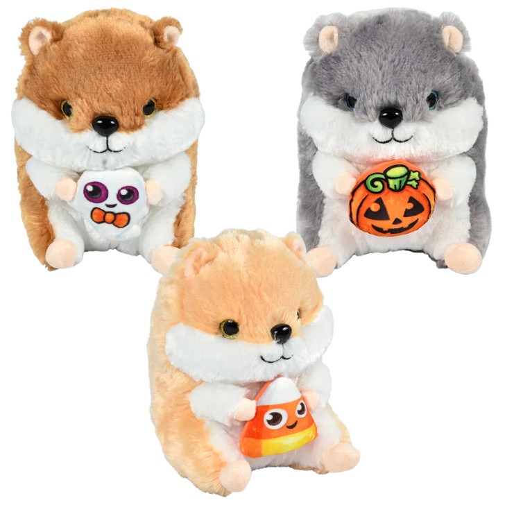 Belly Buddy Halloween Hamster Plush Toy Mix 8.5" Each