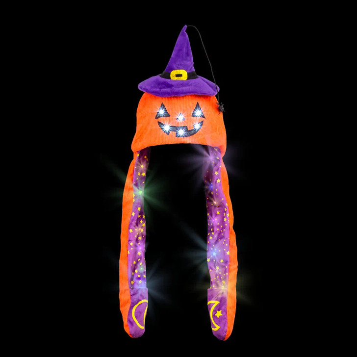 Jack o lantern witch popping ear hats lit