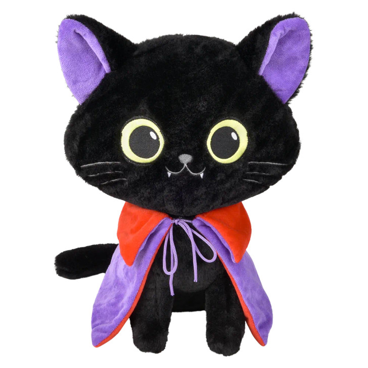 Vampire plush cat with cape 12 inch