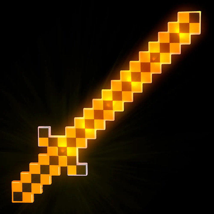 Light-Up Halloween Pixel Sword Toys - 24 Inch - Case of 60