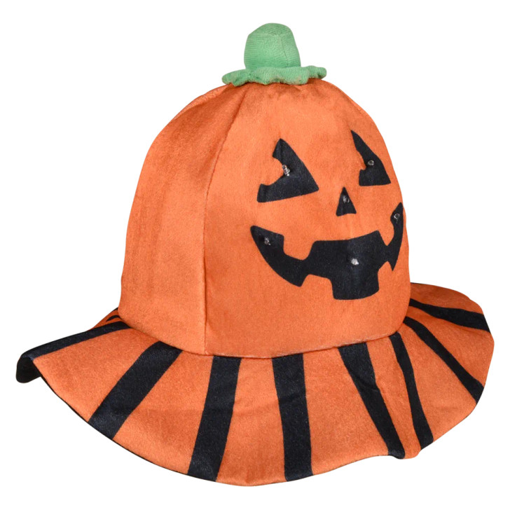 Halloween Light-Up Jack-O-Lantern Hats 8" Each