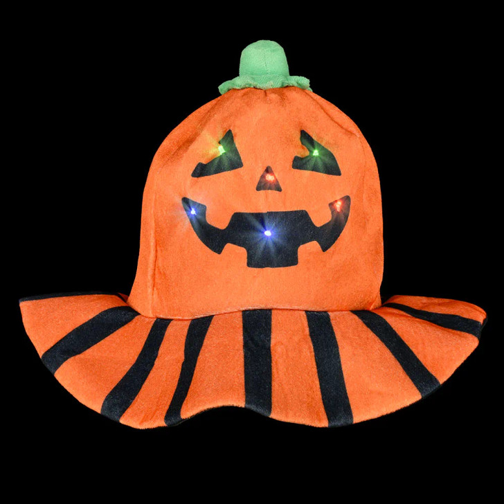 Halloween Light-Up Jack-O-Lantern Hats Wholesale Case of 36