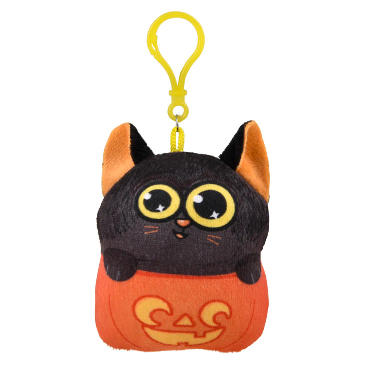 Halloween plush backpack clip ons cat