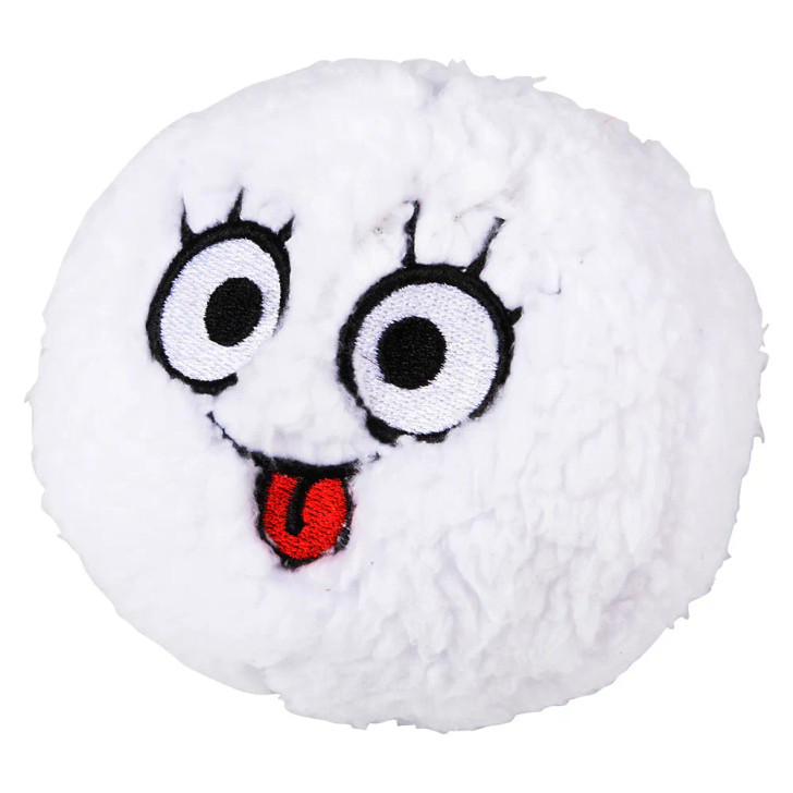 Bulk Christmas snowball plush toys 144pc 4in 4 styles embroidered faces tongue