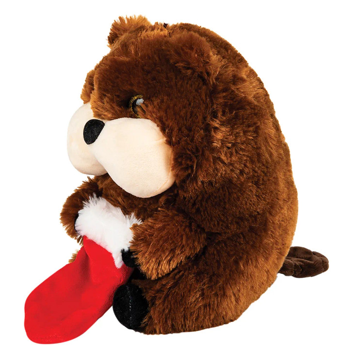 Bulk Christmas plush animals 36pc 8.5in cat sloth panda gifts decor prizes beaver left
