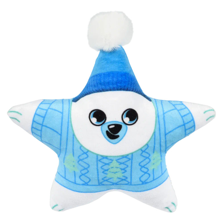 Bulk Christmas star plush toys 192pc 6in 6 styles santa snowman penguin elf bear front