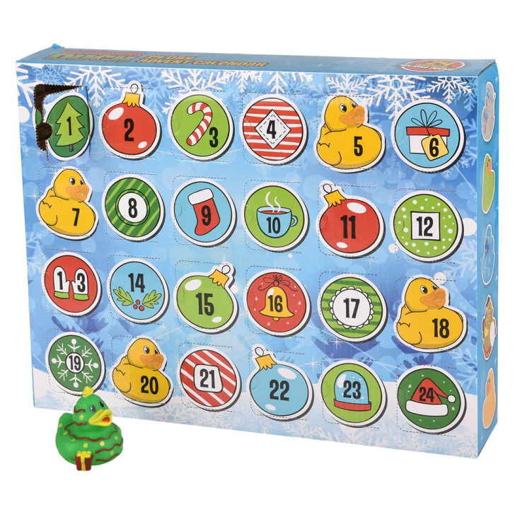 Bulk Christmas rubber duckies advent calendar 192pc 2in holiday gifts decor prizes left