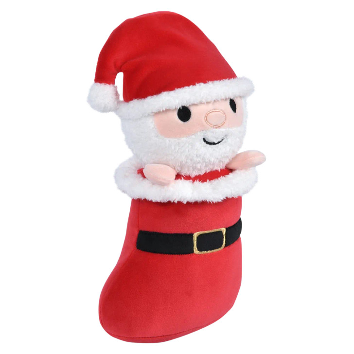 Bulk Christmas stocking plush toys 60pc 10in santa yeti penguin holiday toys santa right