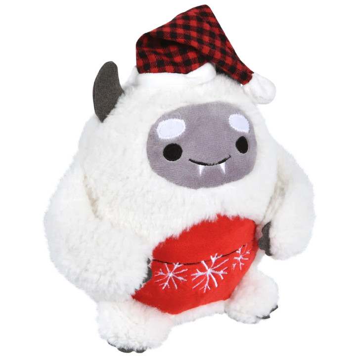 Bulk Christmas yeti plush toys 48pc 7in round festive holiday toys red right