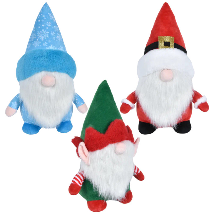Bulk Christmas gnome plush toys 30pc 13.5in 3 styles festive holiday prizes