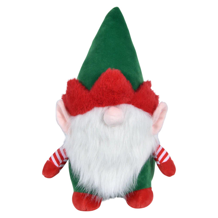 Bulk Christmas gnome plush toys 30pc 13.5in 3 styles festive holiday prizes green front