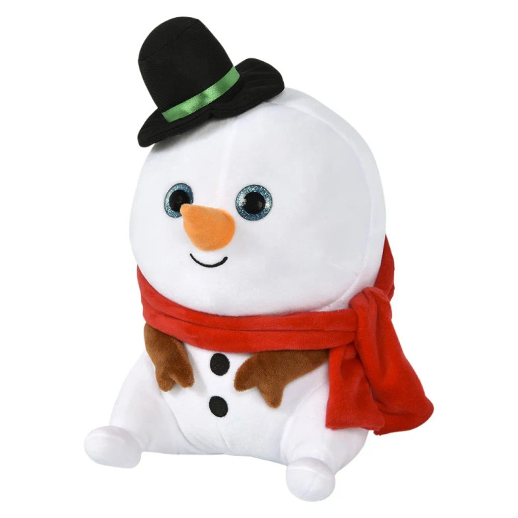 Bulk Christmas character plush 24pc 10in santa snowman yeti holiday toys snowman left