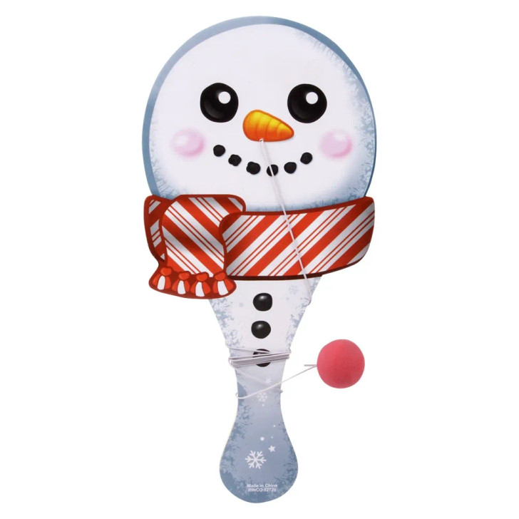 Christmas Snowman Paddle Ball Toys - 10 Inch - Case of 144