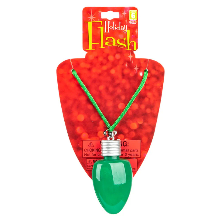 Light-Up Christmas Bulb Necklaces Bulk 144 Pieces - View 7
