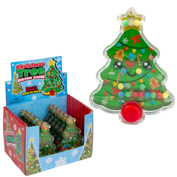 Christmas Tree Water Game 72 Pcs Bulk - 4" Holiday Party Favors & Decorations