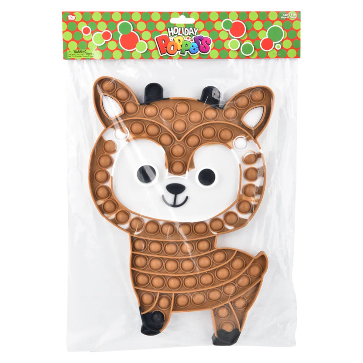 Christmas Reindeer Mega Bubble Popper Toys for Claw Machines and Prize Counters