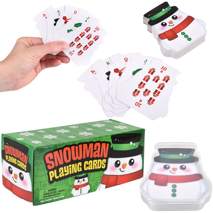 Christmas Snowman Playing Cards 3" Each