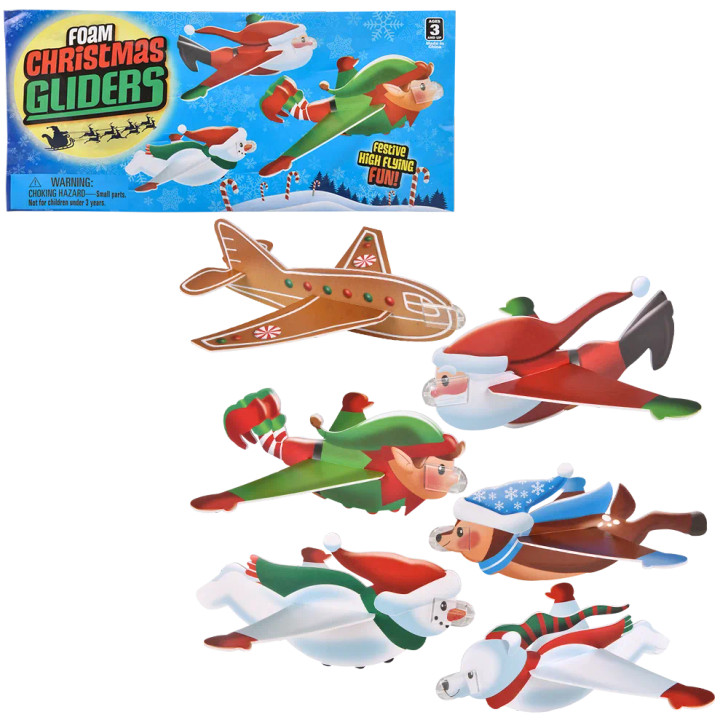 Christmas Gliders 576 Pcs Bulk - 7" Holiday Gifts & Favors