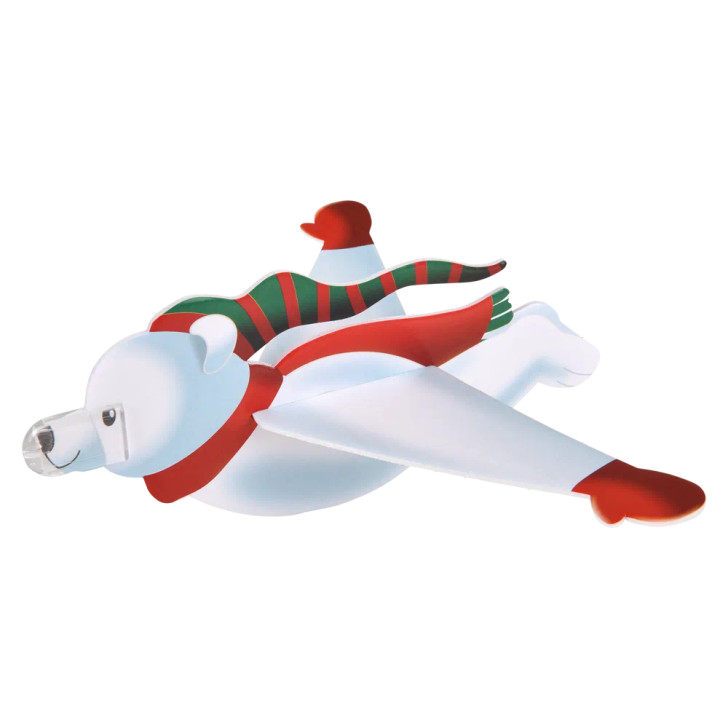 Christmas gliders 576-pack (7 inch) bulk set left-angle view of gliders with holiday designs
