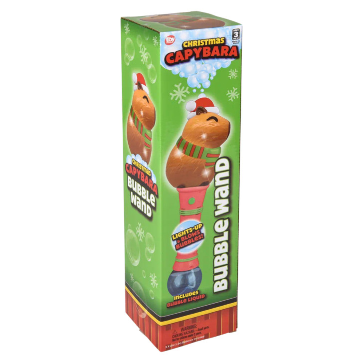 Light-Up Christmas Capybara Bubble Wand Toys Bulk Carnival Prizes