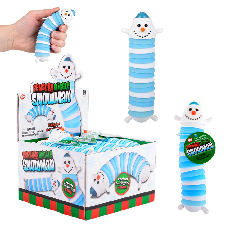 Christmas Fidget Wiggle Snowman Toys 5.5" Each