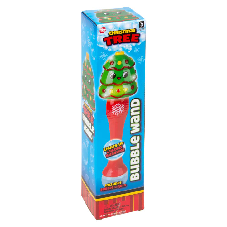 Light-Up Christmas Tree Bubble Wand Toys for Claw Machines and Prize Counters