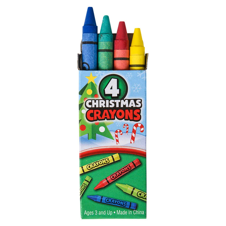 Christmas Crayons 720 Pcs Bulk - Holiday Party Favors & Decorations